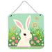 The Holiday Aisle® Easter Bunny Rabbit Metal Wall Décor Metal in Brown/Gray/Green | 8 H x 6 W in | Wayfair THLA4848 39993036