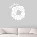 The Holiday Aisle® Maurin Happy Holidays Wreath Wall Decal Vinyl in White | 24 H x 22 W in | Wayfair AE88ECF5F2C04265A3A72D9577176B71