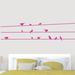 Sweetums Wall Decals Birds on Lines Wall Decal Vinyl in Pink | 19 H x 84 W in | Wayfair 1776HotPink