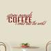 Winston Porter Beverlin Given Enough Coffee Wall Decal Vinyl in Red | 12 H x 36 W in | Wayfair 8CA4240465E74770B257003565EFD0B0