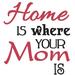 The Decal Guru Home is Where Mom is Wall Decal Vinyl in Red/Black/Brown | 38 H x 35 W in | Wayfair 1933-WALL-02-02