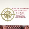 The Decal Guru Compass Quote Wall Decal Vinyl in Red/Yellow | 20 H x 24 W in | Wayfair 1754-WALL-01-06