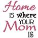 The Decal Guru Home is Where Mom is Wall Decal Vinyl in Red/Pink/Black | 38 H x 35 W in | Wayfair 1933-WALL-02-06