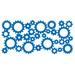 The Decal Guru Industrial Gears Wall Decal Vinyl in Blue | 29 H x 60 W in | Wayfair 2019-WALL-02-17