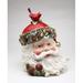 The Holiday Aisle® Evergreen Holiday Storage Jar Ceramic in Red/White | 10.75 H x 8.25 W x 8 D in | Wayfair THDA5700 42919198
