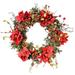 The Holiday Aisle® Amyryllis Wreath in Brown/Green/Red | 20 H x 20 W in | Wayfair THLA2087 39440889