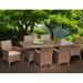 TK Classics Laguna Patio Dining Chair w/ Cushion in Brown | 35 H x 23 W x 21 D in | Wayfair TKC093B-DC-3X-WHEAT