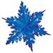 The Holiday Aisle® Winter/Christmas Metallic Winter Snowflake Plastic in Blue | 24 H x 24 W x 1 D in | Wayfair THLA8159 40758866