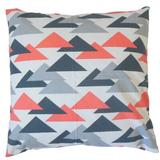 The Pillow Collection Wyome Geometric Bedding Sham 100% Cotton in Gray/Blue | 26 H x 26 W x 8 D in | Wayfair EURO-PP-JACKLYN-SALMONCHARCOAL-C100