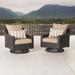 Three Posts™ Northridge Swivel Patio Chair w/ Cushions Wicker/Rattan in Brown | 32 H x 30 W x 33 D in | Wayfair 3621A1610DB242BCB55A6A6256F1A9EE