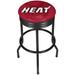 Trademark Global NBA Fade Ribbed 28.5" Swivel Bar Stool Upholstered, Steel in Black | 29 H x 20.75 W x 20.75 D in | Wayfair NBA1006-MH2