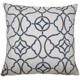 The Pillow Collection Fearghus Geometric Bedding Sham Cotton Blend in Gray | 26 H x 26 W x 8 D in | Wayfair EURO-BAR-MER-M9829-INDIGO-C68P32