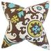 The Pillow Collection Pavati Floral Bedding Sham 100% Cotton | 36 H x 20 W x 5 D in | Wayfair KING-SUZANI-CHOCOLATE-NATURAL-C