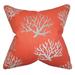The Pillow Collection Hafwen Coastal Bedding Sham Cotton Blend in Orange/Red | 36 H x 20 W x 5 D in | Wayfair KING-pp-isadella-salmon-c100