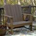 Uwharrie Outdoor Chair Carolina Preserves Garden Bench Wood/Natural Hardwoods in Indigo | 42 H x 46.5 W x 39 D in | Wayfair C051-040