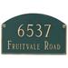 Montague Metal Products Inc. Georgetown 2-Line Wall Address Plaque Metal | 10.25 H x 16 W x 0.25 D in | Wayfair PCS-0041S2-W-NS