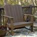 Uwharrie Outdoor Chair Carolina Preserves Garden Bench Wood/Natural Hardwoods in Red | 42 H x 46.5 W x 39 D in | Wayfair C051-041W