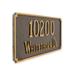 Montague Metal Products Inc. Madison 1-Line Wall Address Plaque Metal | 7.75 H x 15.25 W x 0.5 D in | Wayfair PCS-0026S1-W-HGG