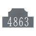 Montague Metal Products Inc. Beckford 1-Line Wall Address Plaque Metal | 9.75 H x 15.5 W x 0.25 D in | Wayfair PCS-0044S1-W-BRS