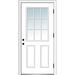 Verona Home Design Clear Glass Smooth Primed Fiberglass Prehung Front Entry Door Fiberglass in White | 80 H x 36 W x 1.75 D in | Wayfair ZW364572L