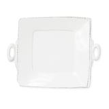 VIETRI Lastra Handled Square Platter, Linen in White | 13 W in | Wayfair LAS-2628L