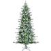 The Holiday Aisle® Buffalo Slim Snow/Green Fir Artificial Christmas Tree w/ 400 Colored & Clear Lights | 90" H | Wayfair