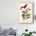 East Urban Home 'Summer Red Bird' Oil Painting Print on Wrapped Canvas in Green/Red/Yellow | 19 H x 12 W x 2 D in | Wayfair