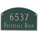 Montague Metal Products Inc. Georgetown 2-Line Wall Address Plaque Metal | 10.25 H x 16 W x 0.25 D in | Wayfair PCS-0041S2-W-GS