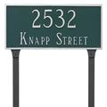 Montague Metal Products Inc. Classic 2-Line Lawn Address Sign Metal | 10 H x 21 W x 0.25 D in | Wayfair PCS-0043L2-L-SBS