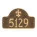 Montague Metal Products Inc. Fleur de Lis 1-Line Wall Address Plaque Metal | 15 H x 24 W x 0.25 D in | Wayfair PCS-0061E1-W-ABG