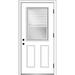 Verona Home Design Internal Grilles Glass Primed Steel Prehung Front Entry Door Metal | 80 H x 30 W x 1.75 D in | Wayfair ZZ364715L