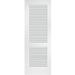 Standard Door - Verona Home Design Louvered Solid Manufactured Wood Primed Louver Standard Door Manufactured Wood in White | 80 H x 36 W in | Wayfair