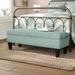 Charlton Home® Conyers Flip Top Storage Bench Polyester/Upholstered in Gray/Green/Brown | 19 H x 56 W x 19 D in | Wayfair