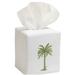 Bay Isle Home™ Temescal Palm Tree Tissue Box Cover in White | 5.25 H x 5.25 W x 4.5 D in | Wayfair ED627E888F46449CB39BEB8B23B80532