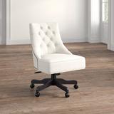 Darby Home Co Rosanne Task Chair Wood/Upholstered in Brown/Gray | 38.75 H x 22.5 W x 26.75 D in | Wayfair D80183CC37424ABFA2708FF51CF0FD3E