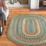 Green 84 x 0.5 in Area Rug - Andover Mills™ Orval Geometric Handmade Braided Area Rug, Polypropylene | 84 W x 0.5 D in | Wayfair