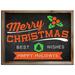 The Holiday Aisle® Merry Christmas Chalkboard Decorative Accent | 12 H x 16 W x 0.5 D in | Wayfair AF9619CE896D466DA36B685B2CECE1DD