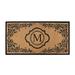 Darby Home Co Albertina Natural Flocked Coir Monogrammed Double Doormat 36"x72" Coir in White | Wayfair 1D360791A62041DD8A6B1493BDC24C80