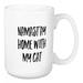 Wrought Studio™ Dorsett Namastay Home w/ My Cat Coffee Mug Ceramic in Black/Brown/White | 4.62 H in | Wayfair F78086BC0637415CB2BC1DA0D3499DC8