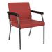 Symple Stuff Bonifacio 24.75" W Vinyl Seat Waiting Room Chair w/ Metal Frame Vinyl/Metal in Red | 34.5 H x 24.75 W x 27 D in | Wayfair