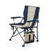 Arlmont & Co. Dustin Outlander Folding Camping Chair w/ Cushion Metal in Gray/Blue | 36 H x 22 W x 19.5 D in | Wayfair