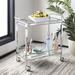 Mercer41 Baynham 2 Tier Rectangle Bar Cart Glass/Metal in Gray | 30 H x 31.5 W x 16 D in | Wayfair 11B71515E37A4792A40EEEB4FBF8980E