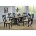 Canora Grey Lou 7 Piece Extendable Solid Wood Dining Set Wood/Upholstered in Brown/Gray | Wayfair 2B18B5D3CC98427DB1C960182F8F524B