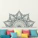 Dakota Fields Natazhat Headboard Wall Decal Vinyl in Gray | 18 H x 35 W in | Wayfair EB2514985D684E2EBE345AAAB226C540