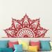 Dakota Fields Natazhat Headboard Wall Decal Vinyl in Red | 18 H x 35 W in | Wayfair 6C8258481EF24429894ED7D4ECFE5532