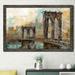 Williston Forge 'Manhattan Memories I' Framed Oil Painting Print Plastic/Acrylic in Brown/Orange | 21.5 H x 27.5 W x 0.75 D in | Wayfair