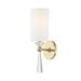 Hudson Valley Birch 1 Light Wall Sconce Metal in Yellow | 14.75 H x 4.75 W x 5.25 D in | Wayfair 9951-AGB
