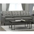 Brayden Studio® Laskie 86" Genuine Leather Square Arm Sofa in Gray | 36 H x 86 W x 36 D in | Wayfair 1FF51328567646B7BB25C884279E75FA