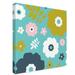 East Urban Home 'Sweet Floral I' Graphic Art Print on Wrapped Canvas in Blue/Green/Pink | 24 H x 24 W x 2 D in | Wayfair