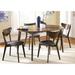Wade Logan® Bettles 5 - Piece Dining Set Wood/Upholstered in Brown | Wayfair 49F0765EC96349A59304990FF02556C7